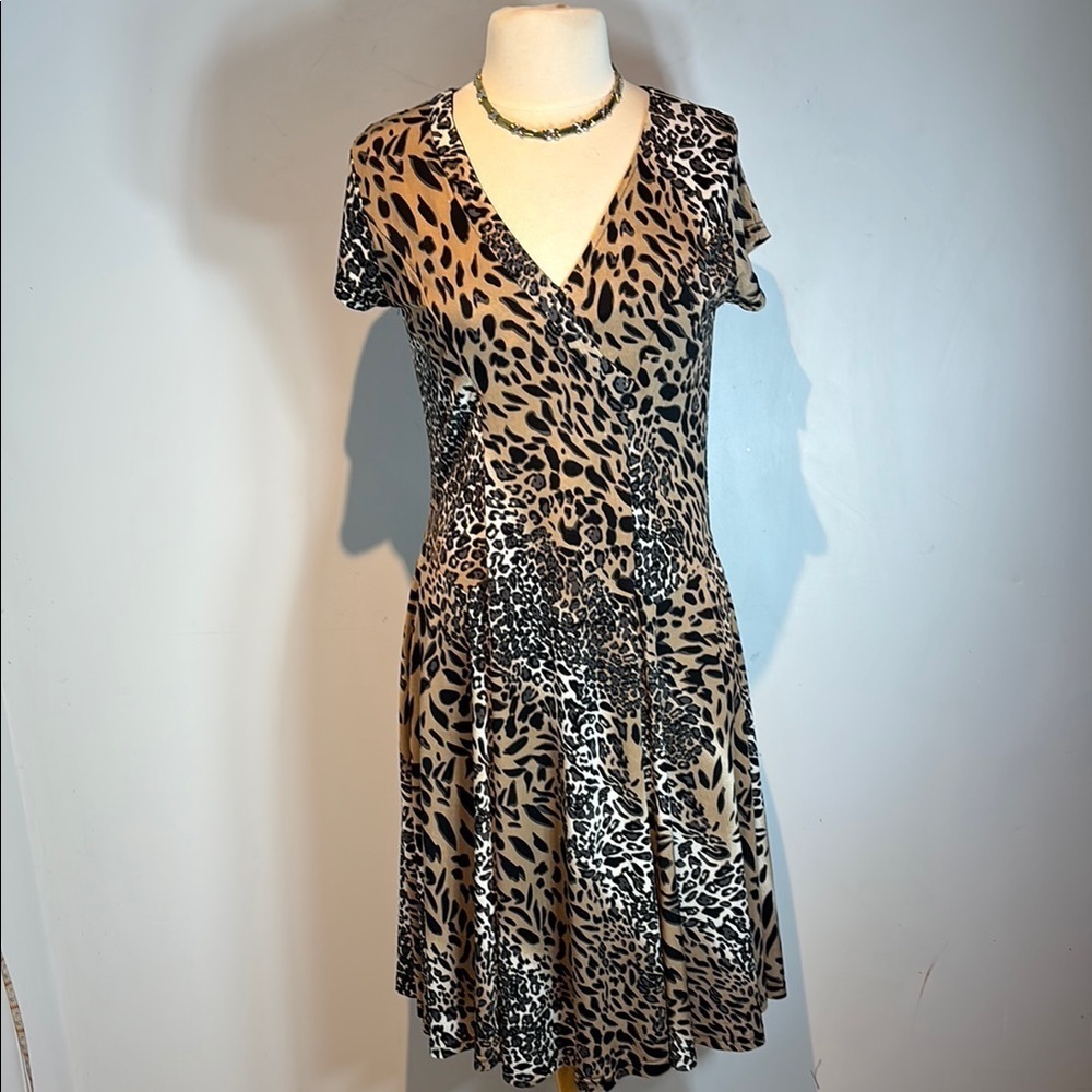 Fiori Leopard Print Women's Dress size medium